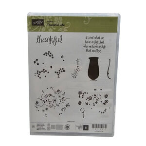 Stampin' Up! Thankful Life Rubber/Cling Stamp Set NEW